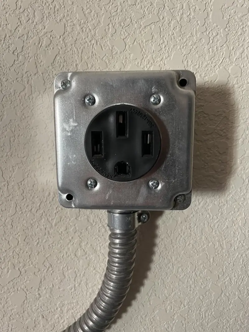 NEMA 14-50 outlet installed for Smart Home Electrical in Halfmoon